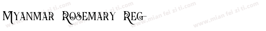 Myanmar Rosemary Reg字体转换